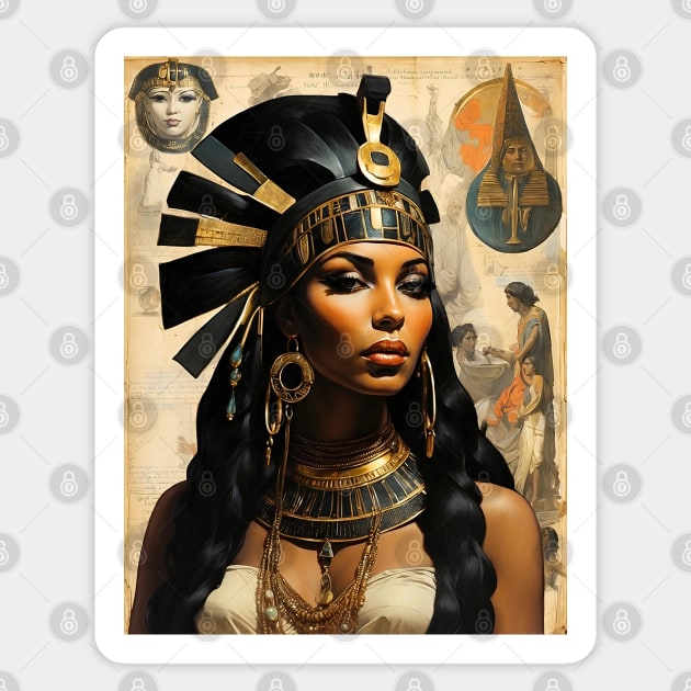 Black Cleopatra Sticker by VivaLaRetro